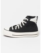 Converse Велурени кецове с еко пух - Бял/Черен