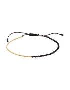 CORINA MARDARI 14K/20 Gold-Filled Drawstring Bracelet - Златист/Черен