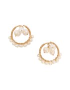 CORINA MARDARI 14K/20 Gold-filled Earrings With Pearls - Бял/Златист