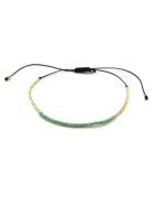 Corina Mardari  moonSun project Гривна - Корина Мардари & проект moonSun - Emerald Bar - златно покритие 14k/20 - изумруди - регулируема