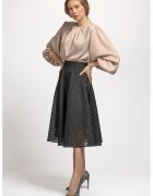Couture de Marie Миди пола с прозрачен външен слой - Черен