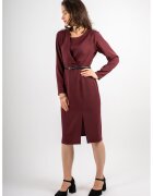 Couture de Marie Мири рокля с асиметрично деколте - Бордо