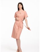 Couture de Marie Памучна рокля Vanessa с джобове встрани - Бледооранжев