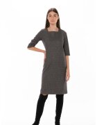 Couture de Marie Рокля Fanni с квадратно деколте и джобове - Черен/Кафяв