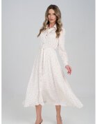 Couture de Marie Рокля на точки с копчета - Бял