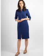 Couture de Marie Рокля с миди ръкави и странични джобове - Тъмносин
