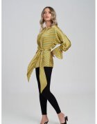 Couture de Marie Сатинитана блуза на райе - Жълт