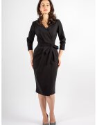 Couture de Marie Застъпена миди рокля Nora - Черен