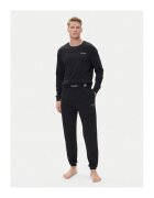 CR7 Underwear Мъжка дълга пижама памук - черна
