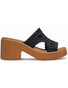 Crocs Дамски пързалки - Brooklyn Woven Heel 209979 Slide - Черни
