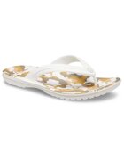 Crocs Джапанки Crocband Printed Flip - US Alb - White/Multi Бял