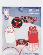 Crocs Джибиц Jibbitz™ с дизайн на Chicago Bulls Червен/Бял/Черен