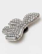 Crocs Джибиц с дизайн на панделка с декоративни камъни Сребрист