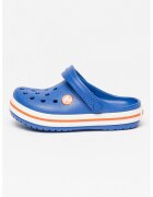 Crocs Крокс Crocband с отворена пета и контрастни ивици - Бял/Кралско Синьо