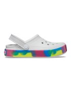 Crocs Крокс с бляскава лента - Светло сив/Розово/Син