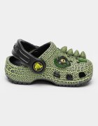 Crocs Крокс с дизайн на динозавър Черен/Електриково Зелено