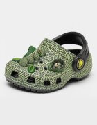 Crocs Крокс с дизайн на динозавър Черен/Електриково Зелено