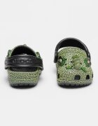 Crocs Крокс с дизайн на динозавър Черен/Електриково Зелено