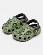 Crocs Крокс с дизайн на динозавър Черен/Електриково Зелено