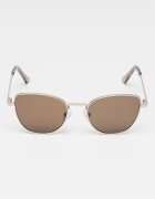 D.Franklin Слънчеви очила Aviator с плътен цвят на стъклата Сребрист