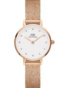 Daniel Wellington Дамски часовник DW00100529 - розово злато - бял ремък - кварцов механизъм - неръждаема стомана