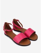 Dasha Дамски сандали от текстурирана кожа с цвят фуксия