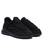 DATE Дамски кецове Athleta Shearling W4 - естествена кожа - черни