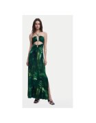 DESIGUAL Дамска лятна рокля 25SWVK55 - Вискоза/Еластан - Зелена
