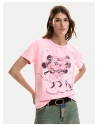 DESIGUAL Дамска тениска - памук - розова