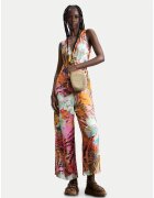 DESIGUAL Дамски гащеризон - флорален - V-образно деколте - - вискоза и лен