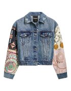 DESIGUAL Дамско дънково яке 25SWED59 - Памук - Син - Син