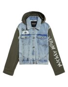DESIGUAL Дамско дънково яке - Памук - Синьо - Зелено