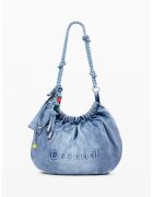 DESIGUAL Дънкова чанта през рамо с лого