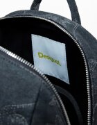DESIGUAL Дънкова раница с лого Бял/Избеляло черно