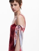 DESIGUAL Флорален шал Черен/Бледо розово