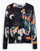 DESIGUAL Флорален суитшърт - Черен