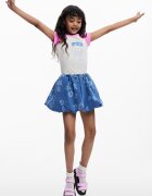 DESIGUAL Къса флорална риза Прашно синьо