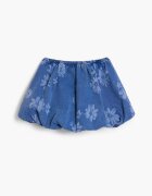 DESIGUAL Къса флорална риза Прашно синьо