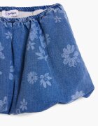 DESIGUAL Къса флорална риза Прашно синьо