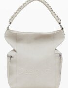 DESIGUAL Конвертируема раница с релефно лого Мръснобял