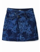 DESIGUAL Мини пола - модел Florence - деним - 100% памук