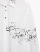 DESIGUAL Памучна риза с принт Бял
