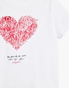 DESIGUAL Памучна тениска с принт Бял
