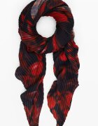 DESIGUAL Плисиран флорален шал Червен/Черен