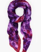 DESIGUAL Плисиран шал с десен Червен/Виолетов
