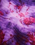 DESIGUAL Плисиран шал с десен Червен/Виолетов