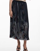 DESIGUAL Плисирана пола Черен