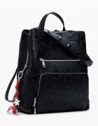 DESIGUAL Раница от еко кожа с детайли Mickey Mouse Черен