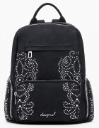 DESIGUAL Раница Poker Face Chester с нитове Черен