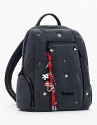 DESIGUAL Раница с детайли Mickey Mouse Въглен сиво